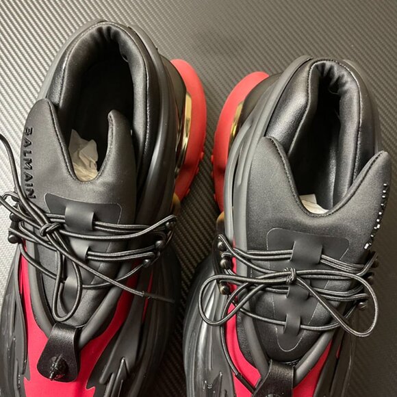 Balmain Low-Top Black And Red Unicorn Shoes - Picture 9 of 9
